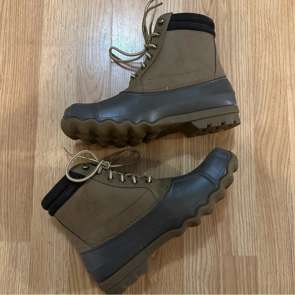 Sperry top sider duck boots men’s size 8 monochrome brown colorway workwear